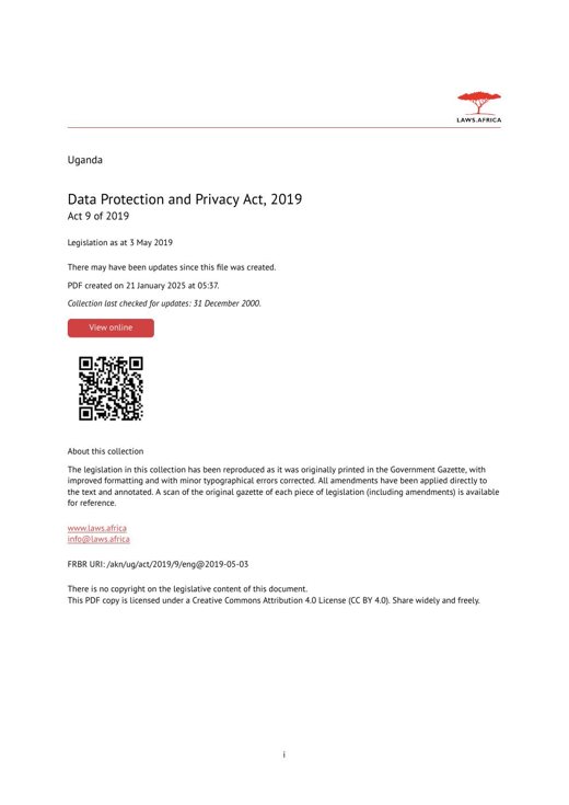 Data Protection and Privacy Act, 2019 cover